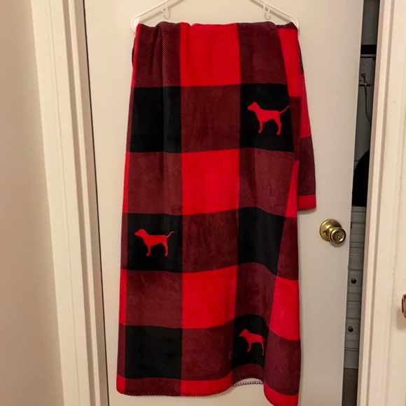 Pink throw blanket